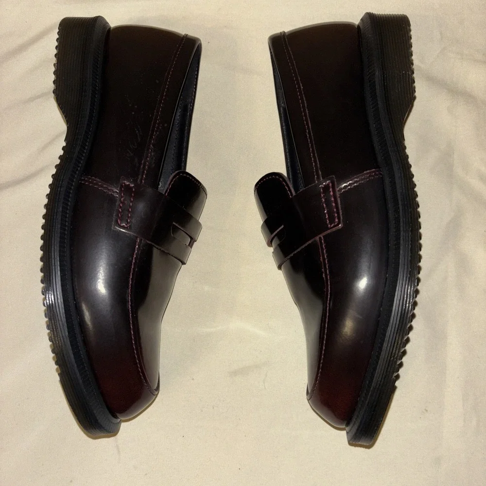 New Dr. Martens Temara Women's 6 Black Cherry Red Arcadia Penny Loafers 37 $130